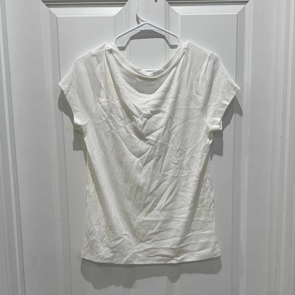 A New Day White Fitted Wrap T-Shirt - Picture 3 of 3
